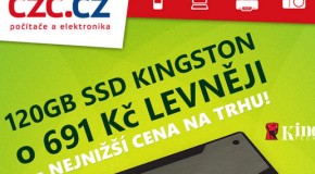 SUPERAKCE: 120GB SSD Kingston jen do neděle o 691 Kč levněji!